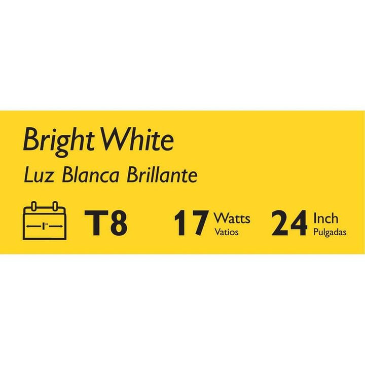 Philips 17-Watt 2 ft. Linear T8 ALTO Fluorescent Tube Light Bulb Bright White (3000K)