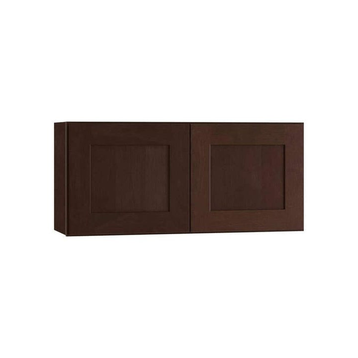 Home Decorators Collection Newport 24 in. W x 12 in. D x 15 in. H Assembled Plywood Wall Bridge Kitchen Cabinet in Manganite with Soft Close
