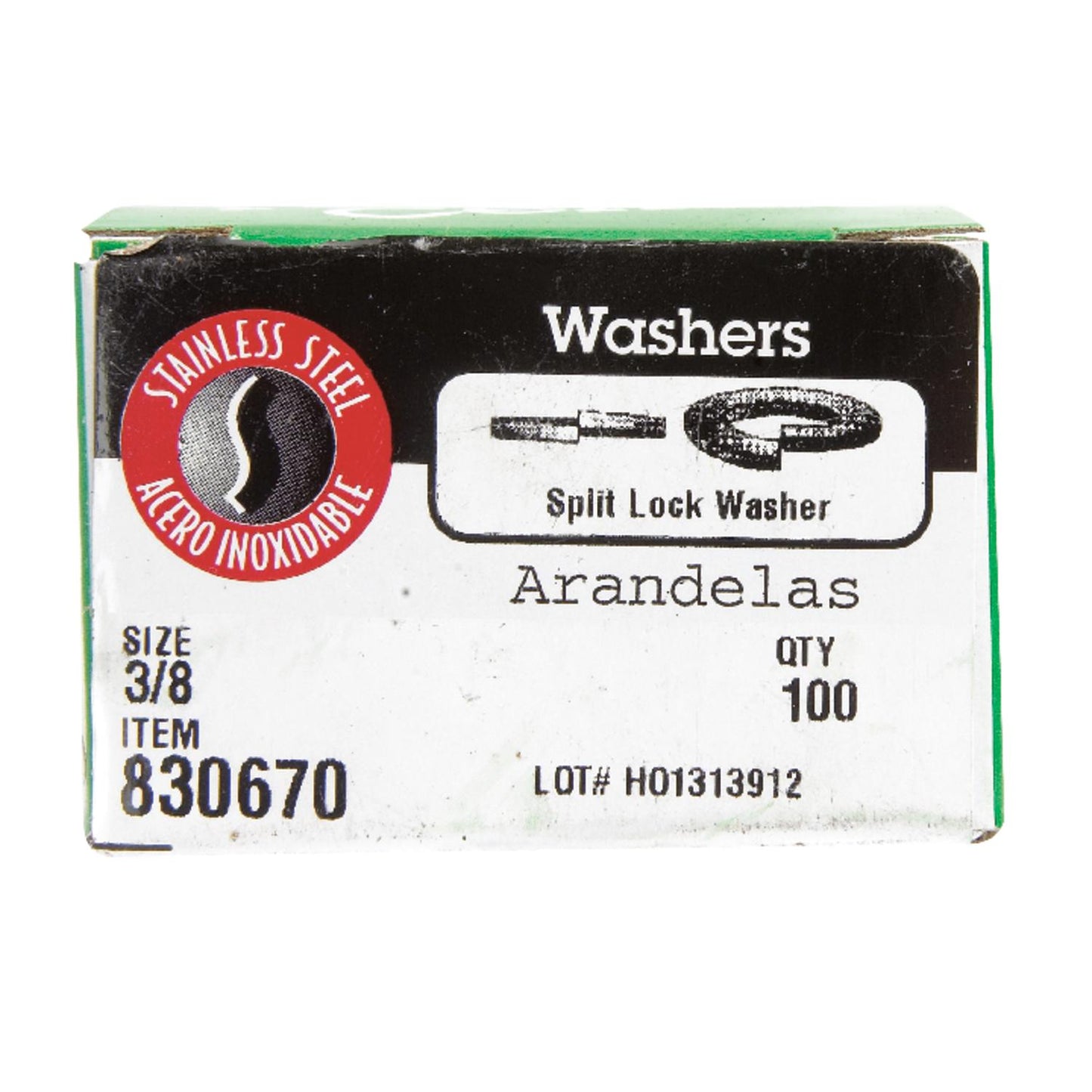 Hillman 3/8 in. Stainless Steel Split Lock Washers (100-Pack)