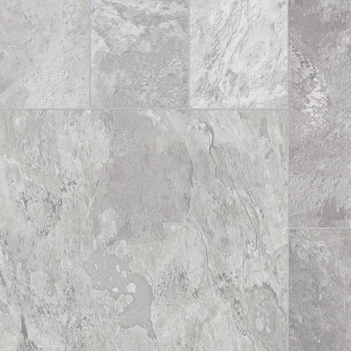TrafficMASTER Quarry Stone Slate Grey Residential Vinyl Sheet, Sold by 13.2 ft. Wide x Custom Length