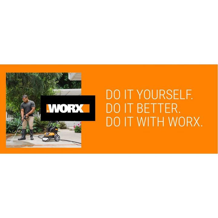 Worx 1600 PSI 1.3 GPM 13 Amp Cold Water Electric Pressure Washer, Portable with Soap Tank