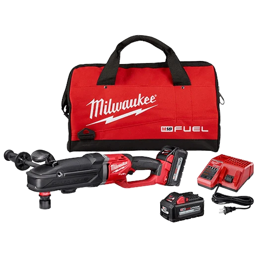 Milwaukee M18 FUEL GEN 2 SUPER HAWG 18V Brushless 1/2 in. Right Angle Drill Kit (XC6.0 Batteries)