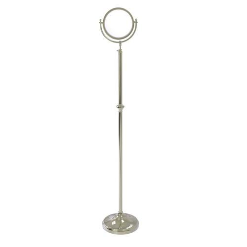 Allied Brass 10.5-in x 68-in Polished Nickel Double-Sided Magnifying Freestanding Vanity Mirror
