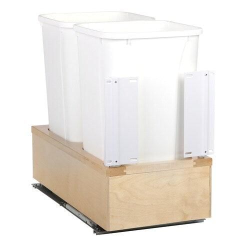 Knape & Vogt 27-Quart Plastic Pull Out Trash Can