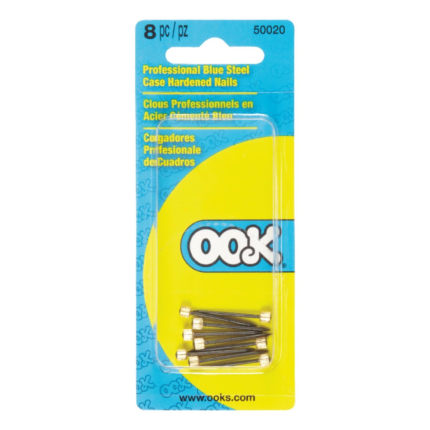 Hillman OOK Case Hardened Professional Picture Hanging Nails, 1 lb Capacity, 8 Pack
