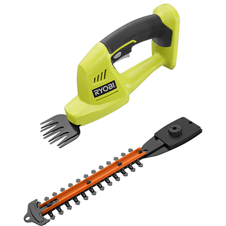RYOBI ONE+ 18V Cordless Grass Shear and Shrubber Trimmer with 1.3Ah Battery and Charger