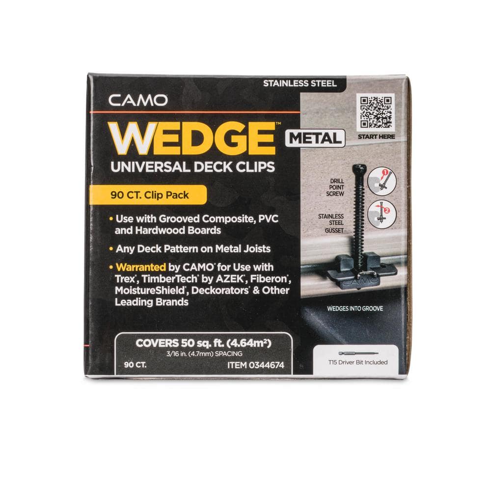 CAMO Wedgemetal Stainless Steel Hidden Deck Fastener Clip (90-Count/50 sq. ft.)