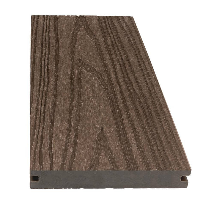 CREATIVE SURFACES Canyon Brown Composite Decking Boards, 8 ft, Pack of 4