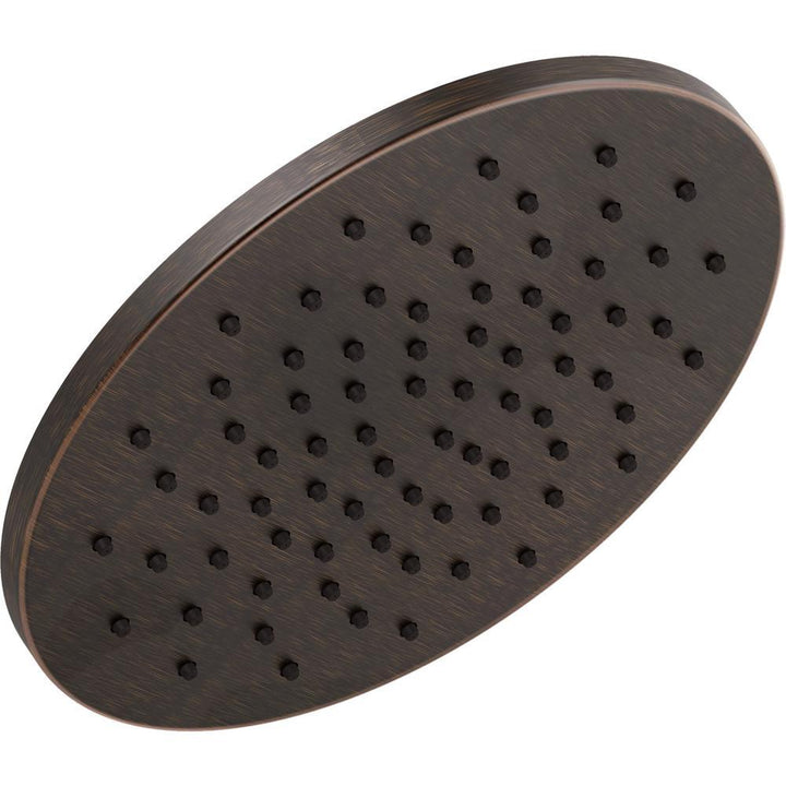 1-Spray 11.8 in. Single Wall Mount Fixed Rain Shower Head in Venetian Bronze - Super Arbor