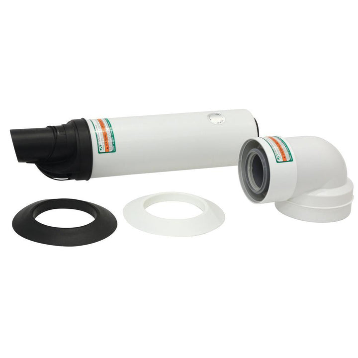 3 in. / 4 in. x 12 in. Plastic Condensing Horizontal Termination Vent Kit - Super Arbor