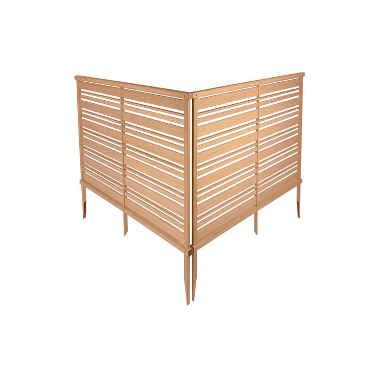 Enclo Privacy Screens Fresno 4 ft. H x 5.3 ft. W Cedar Color WoodTek Vinyl Decorative Screen Panel (Includes 2-Panels)