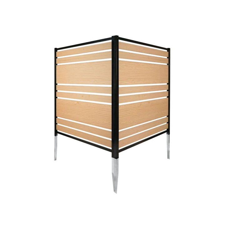 Enclo Privacy Screens Vienna 4 ft. H x 3.3 ft. W Cedar Color WoodTek Vinyl Decorative Screen Panel (Includes 2-Panels)