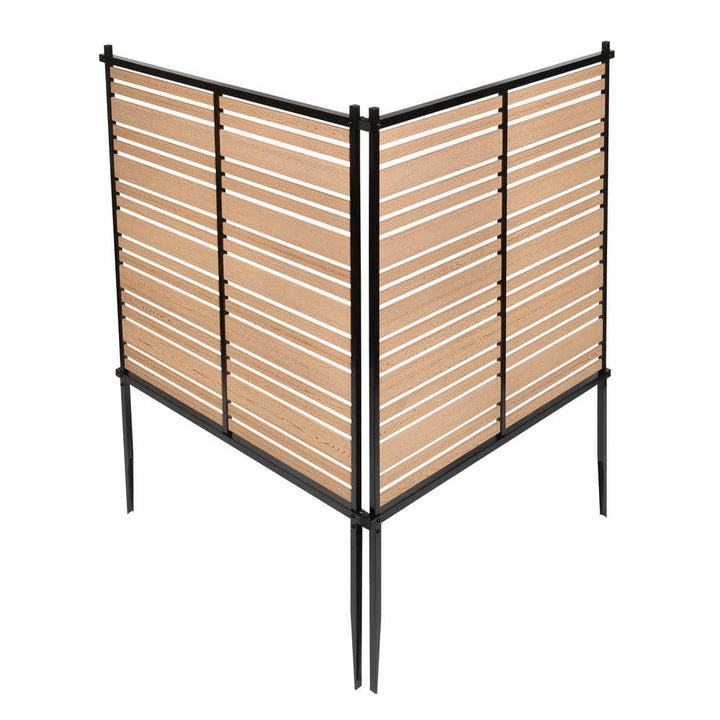 Enclo Privacy Screens Bedford 3.5 ft. x 3 ft. Cedar Vinyl Privacy Screen Panel Kit (2-Pack)