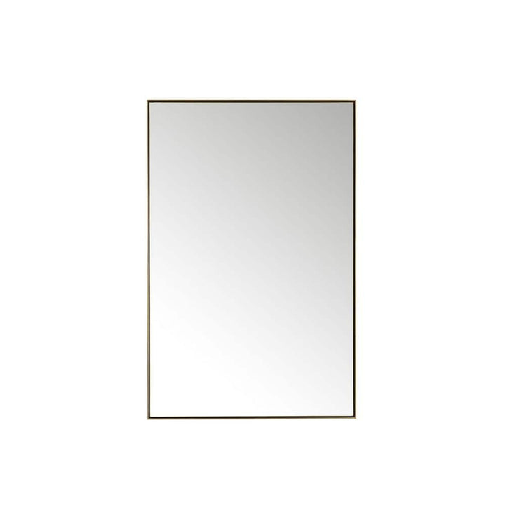 James Martin Vanities Rohe 26" x 40" Rectangular Bathroom Vanity Mirror, Champagne Brass