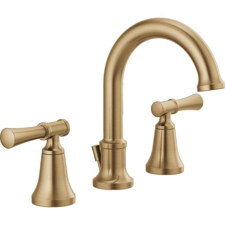 Delta Chamberlain Gold Widespread Double Handle Bathroom Faucet in Champagne Bronze