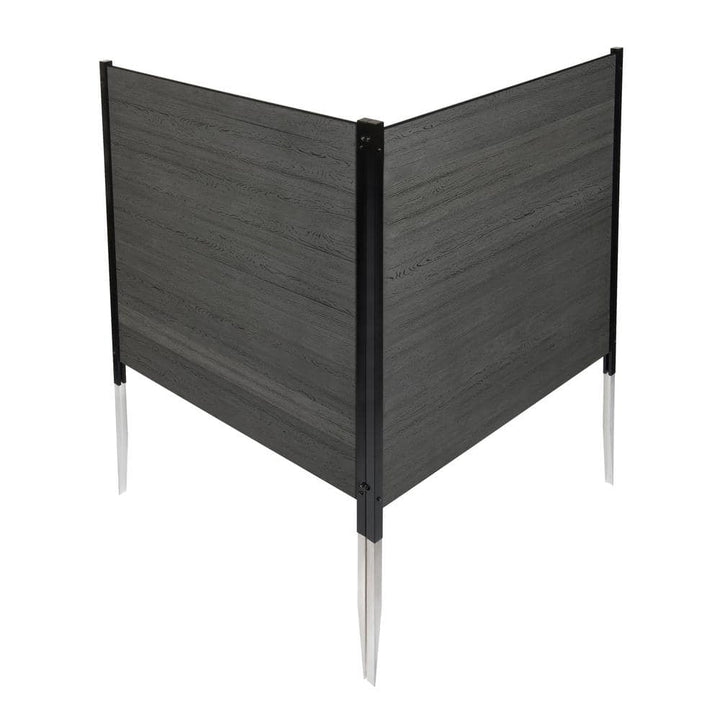 Enclo Privacy Screens Lincoln 3.5 ft x 3.6 ft Charcoal Vinyl Screen Kit (2-Pack)