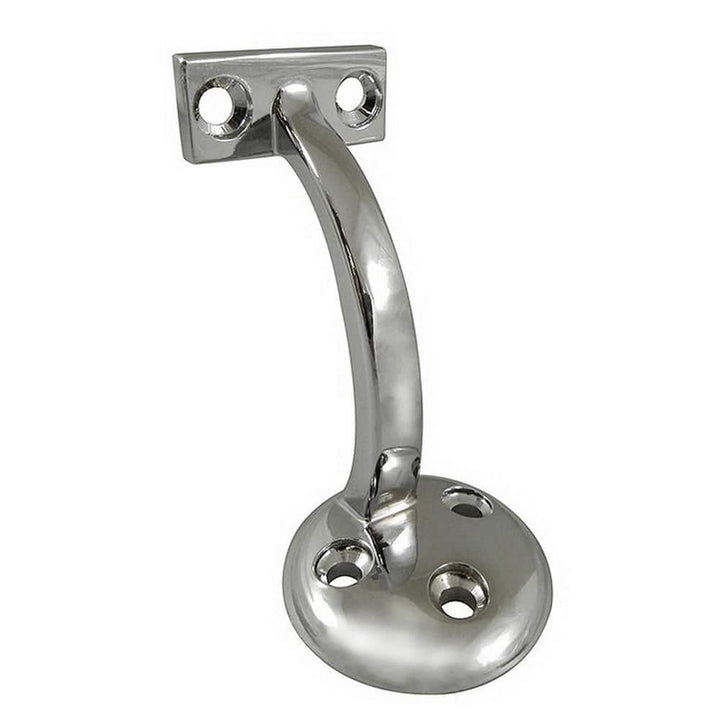 Onward 3-1/8 in. (80 mm) Chrome General-Duty Zamak Handrail Bracket for Flat Bottom Handrail
