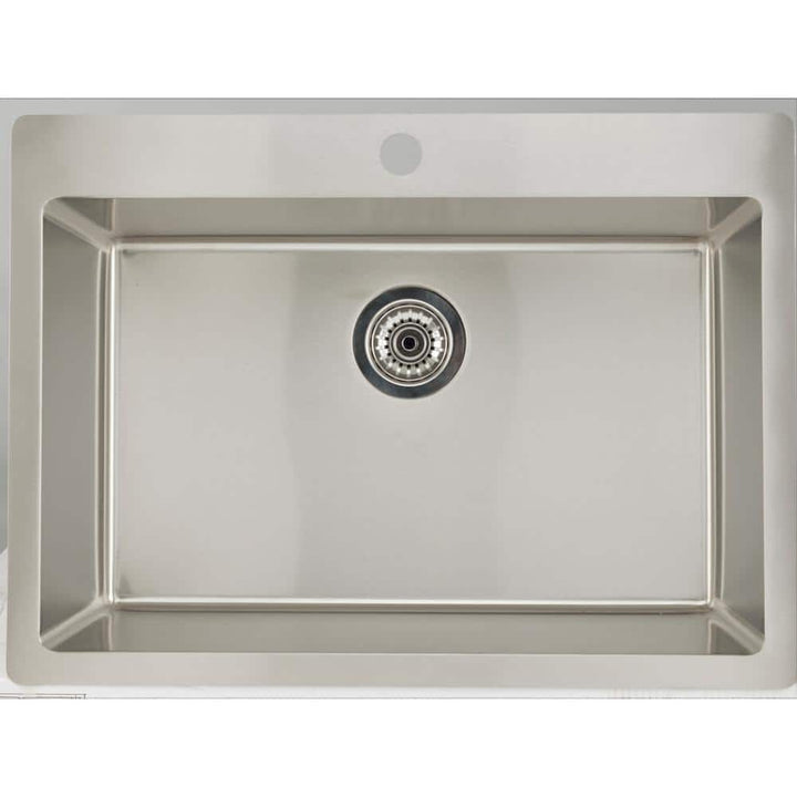Durable 25 in. x 22 in. Stainless Steel Drop-in Laundry Sink