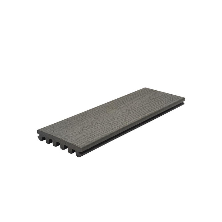 Trex Enhance Basics 1 in. x 6 in. x 1 ft. Clam Shell Composite Deck Board Sample - Grey