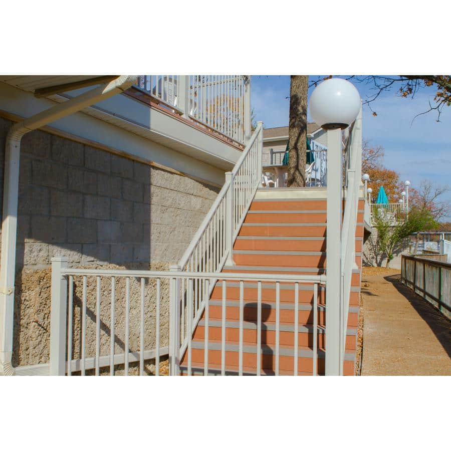 EZ Handrail 3 in. x 3 in. x 38 in. Clay Aluminum Post with Welded Base
