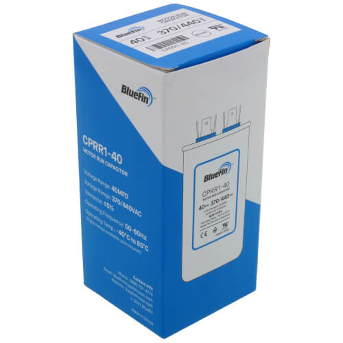 Bluefin CPRR1-40 capacitor - alternate view (Product Type: Capacitor; Voltage: 440/370V)