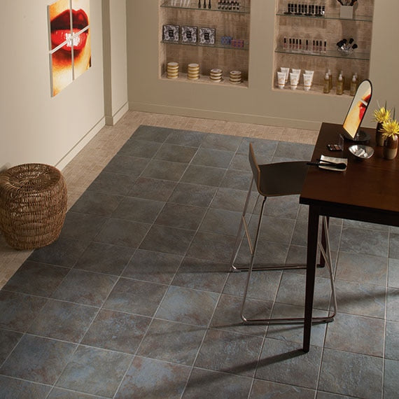 Daltile Continental Slate Tuscan Blue 12 in. x 12 in. Porcelain Floor and Wall Tile (15 sq. ft. / case)