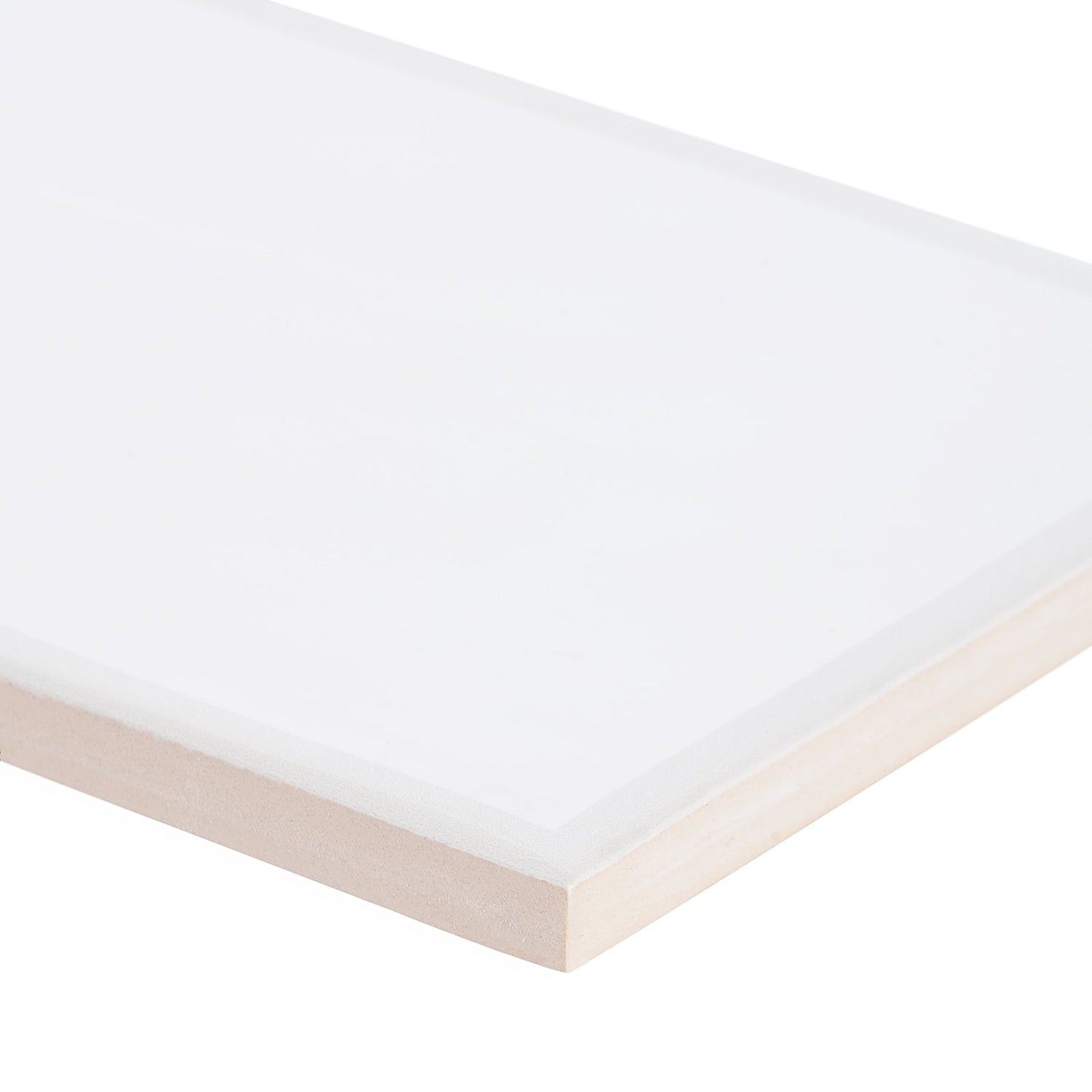 Bellami Framed Bianco White 5x10 Glossy Ceramic Subway Tile - Lux Tile
