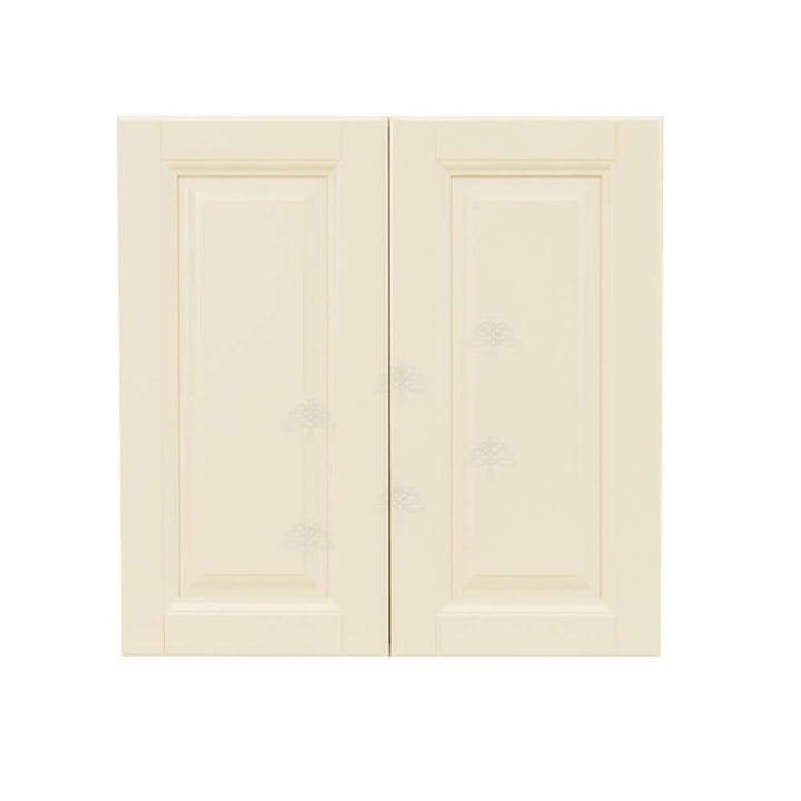 LIFEART CABINETRY Oxford Creamy White Plywood Raised Panel Stock Assembled Wall Kitchen Cabinet (33 in. W x 36 in. H x 12 in. D)