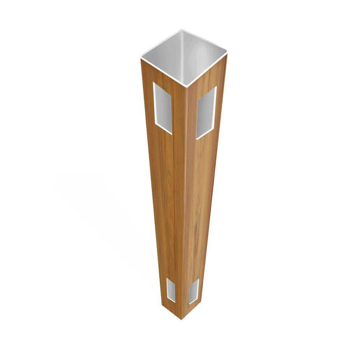 Veranda Linden Cypress Vinyl Fence Corner Post - 5 in. x 5 in. x 9 ft.