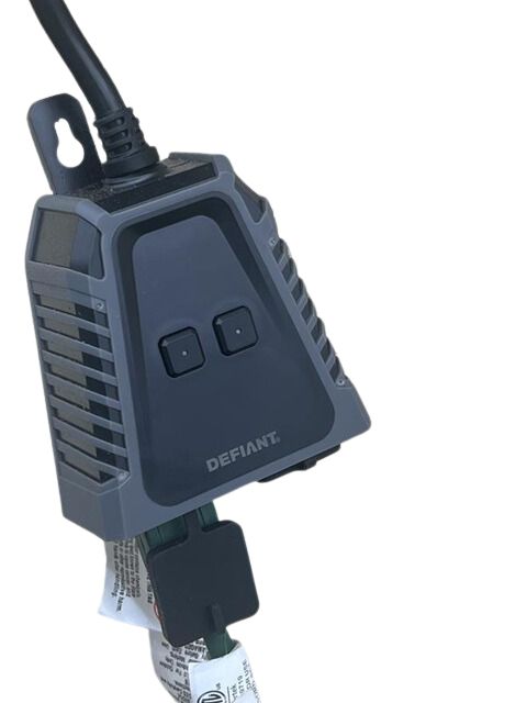 Defiant 15 Amp 120-Volt Smart Wi-Fi Bluetooth Outdoor Plug with 2 Outlets Powered by Hubspace