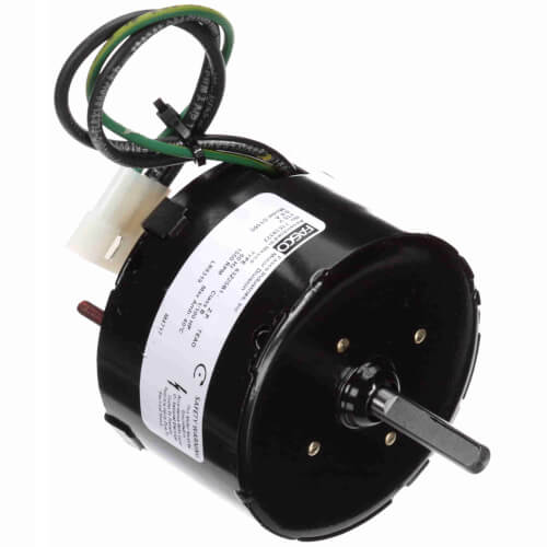 Fasco D1160 inducer motor - label view (Type: Shaded Pole; Voltage: 115V)