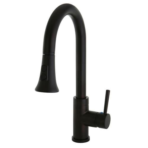 Kingston Brass Concord Oil-Rubbed Bronze 1-Handle Deck-Mount Pull-Down Handle Kitchen Faucet
