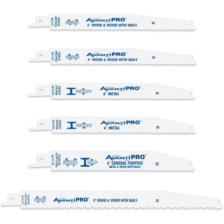 Wood and Metal Cutting Reciprocating Saw Blade Set (6-Piece) - Super Arbor