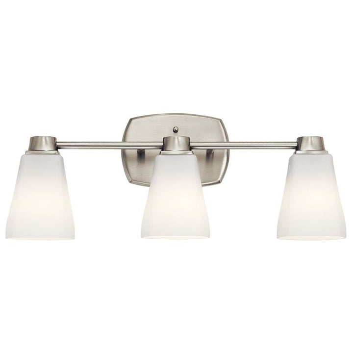 DELTA Sandover 3-Light Nickel Traditional Vanity Light