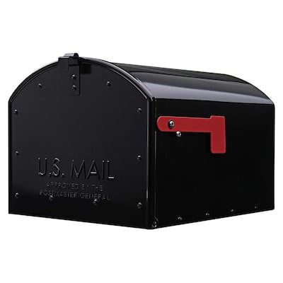 Gibraltar Mailboxes Storehouse Extra Large Metal Black Post Mount Mailbox