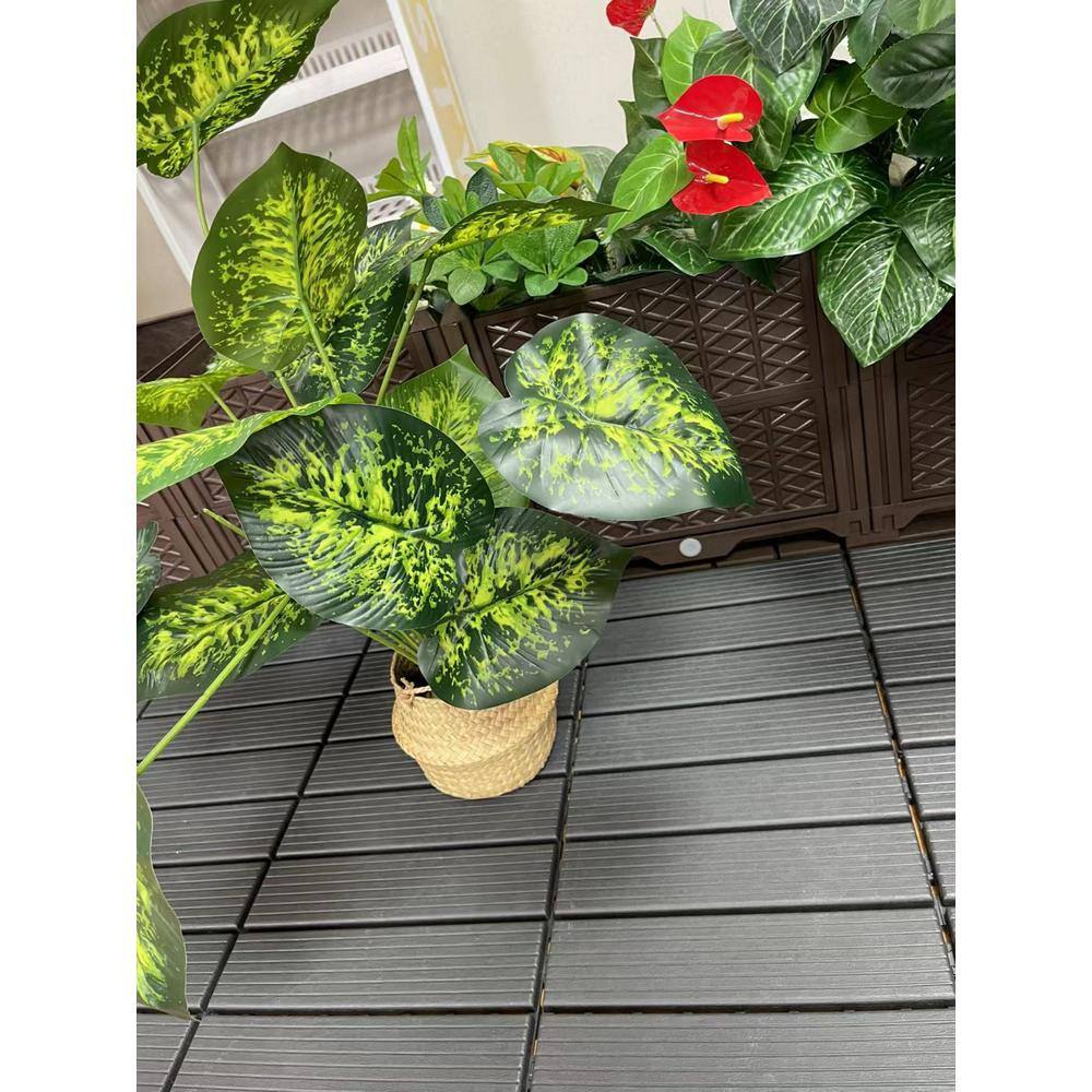 1 ft. x 1 ft. Plastic Deck Tile in Dark Gray for Outdoor Porch Poolside Balcony Backyard (44 Per Box)