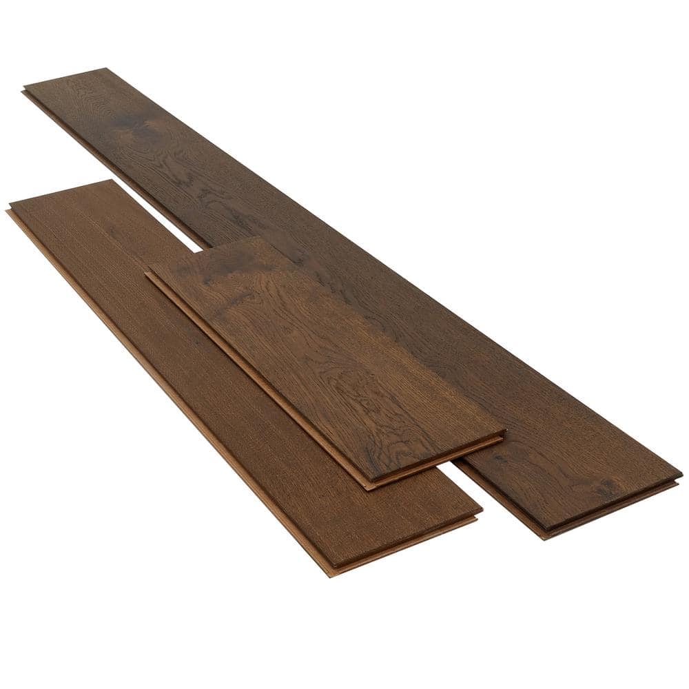 HOMELEGEND Dawn White Oak 3/8 in. T x 7.5 in. W Wire Brushed Engineered Hardwood Flooring (30.9 sqft/case)