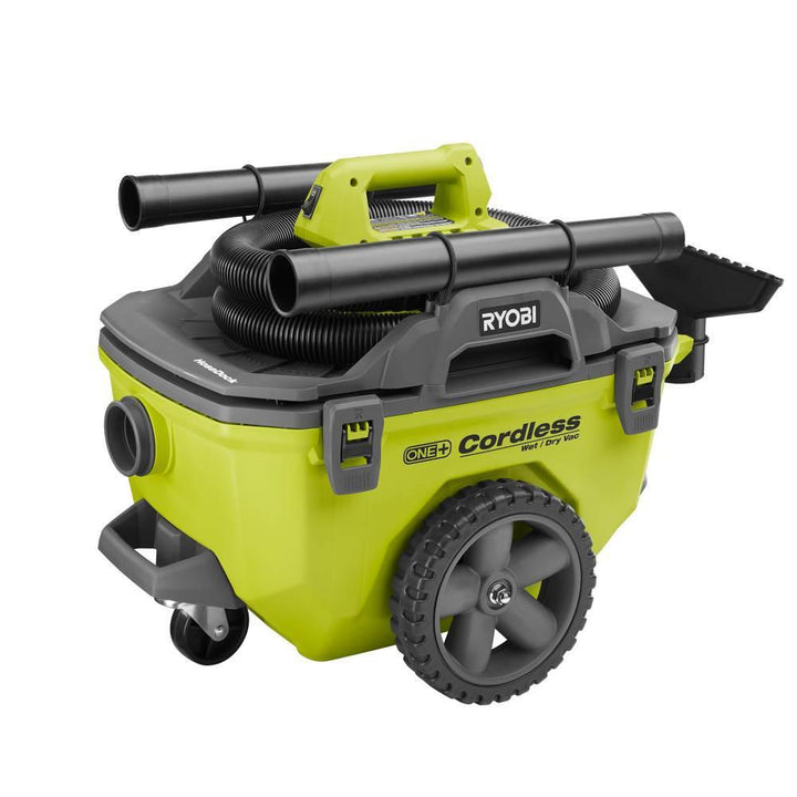 18-Volt ONE+ 6 Gal. Cordless Wet/Dry Vacuum (Tool Only) with Hose, Crevice Tool, Floor Nozzle and Extension Wand - Super Arbor