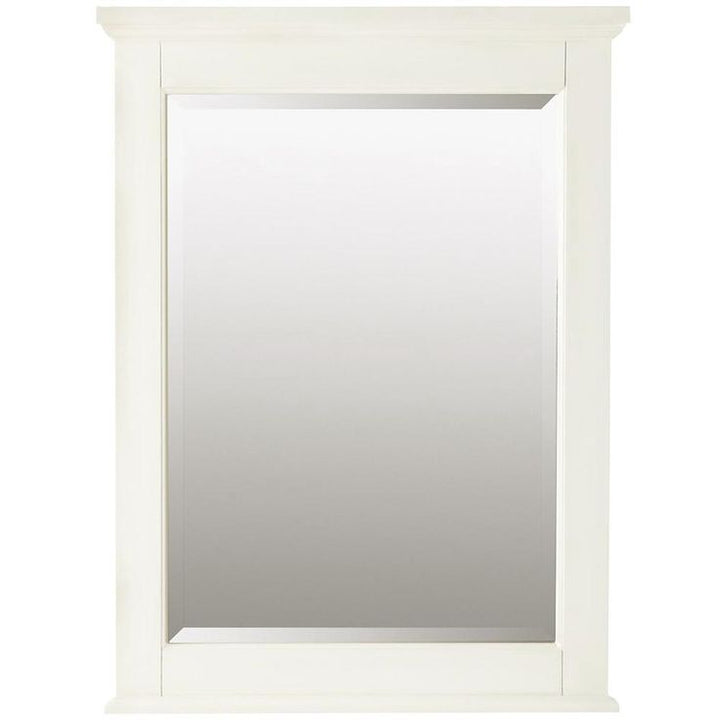 24 in. W x 32 in. H Framed Rectangular Bathroom Vanity Mirror in Ivory