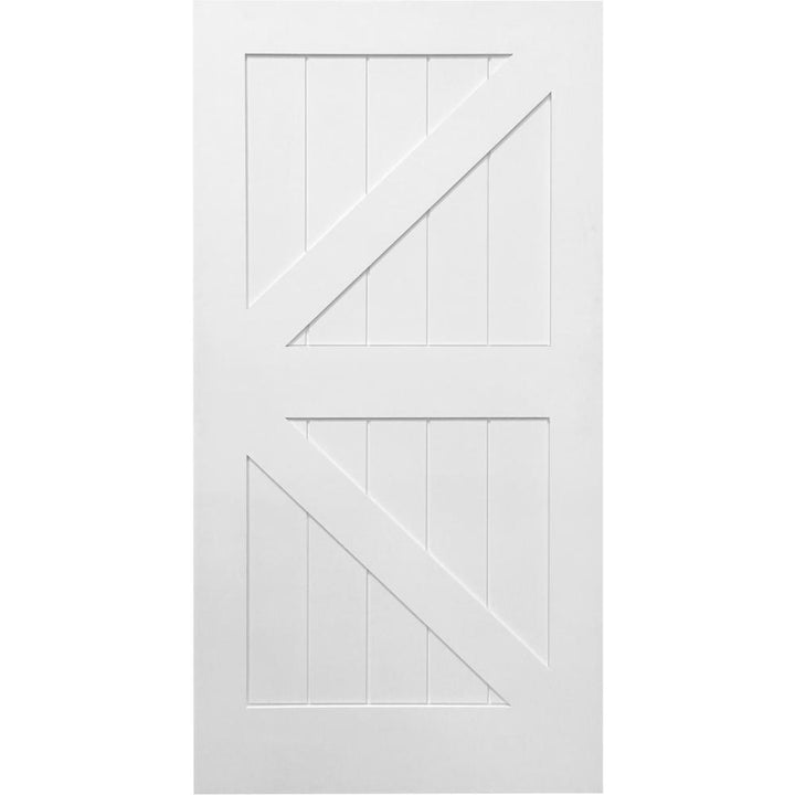36 in. x 84 in. K-Plank Primed MDF Interior Barn Door Slab - Super Arbor