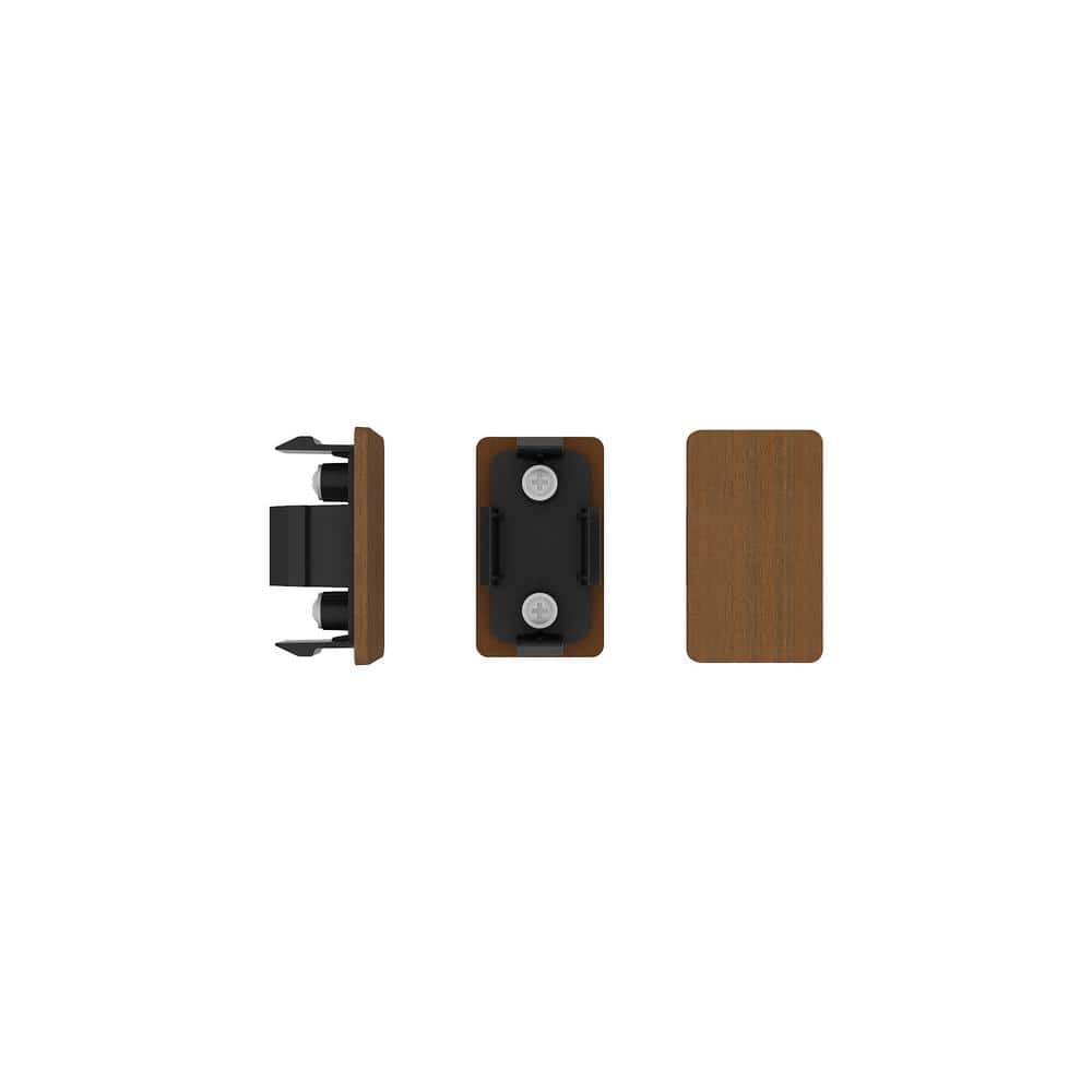Blocks 1 in. x 2 in. Wood Composite Aluminum Coextruded in Peruvian Teak End Caps (Bag of 10)
