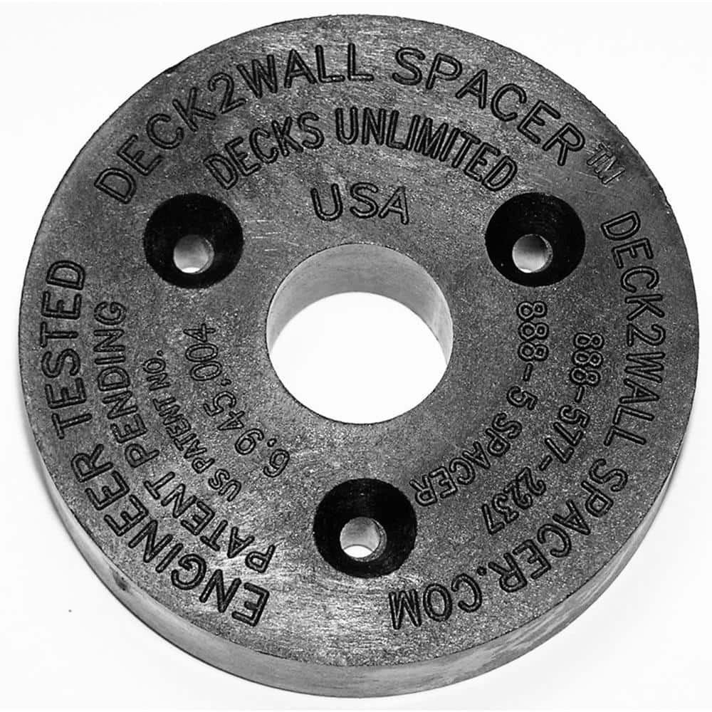 Deck2Wall Spacer 2-1/2 in. Dia. x 5/8 in. Thick Black Polypropylene Spacer