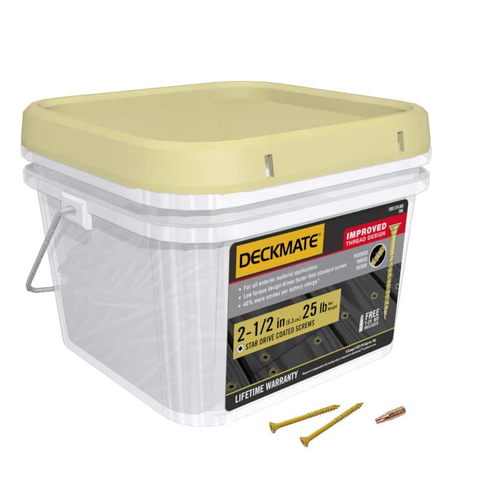 DECKMATE #9 x 2-1/2 in. Star Drive Flat Head Wood Deck Screws (25 lb.-Pack)