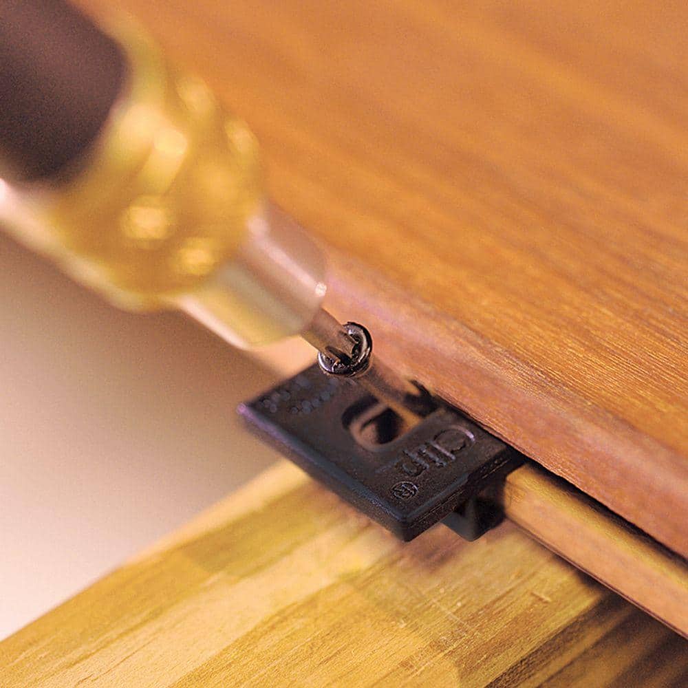 DeckWise ExtremeKD Ipe Clip Black Biscuit Style Hidden Deck Fastener Kit for Hardwoods (1050-Bucket)