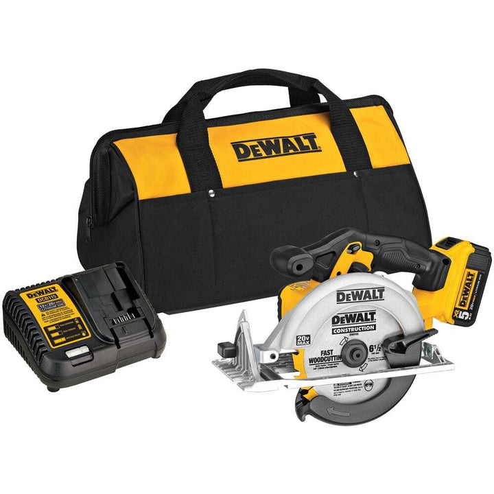DEWALT 20V MAX Cordless 6-1/2 in. Circular Saw Kit with Battery and Charger