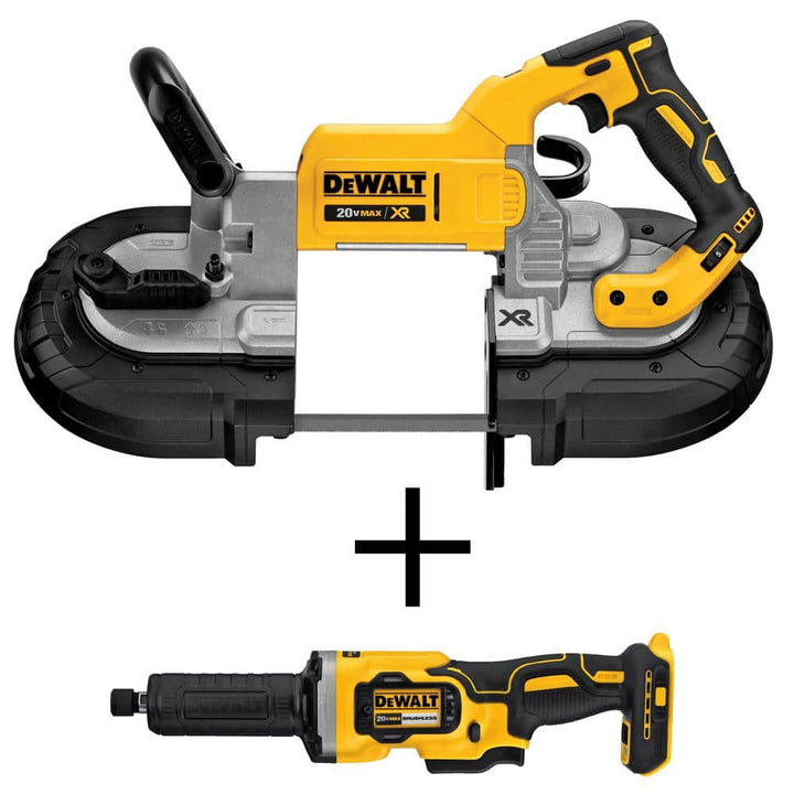 DEWALT 20V MAX Lithium-Ion Cordless Brushless Deep Cut Band Saw (Tool-Only) with Bonus 1-1/2 in. Die Grinder (Tool-Only)