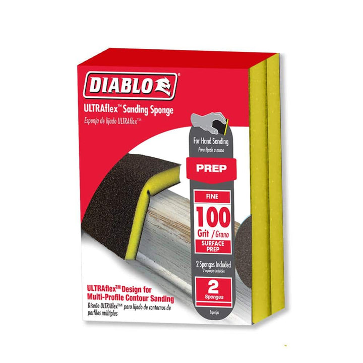 DIABLO 4.75 in. x 3.75 in. 100-Grit Fine Hand Sanding Sponge (100-Pack)