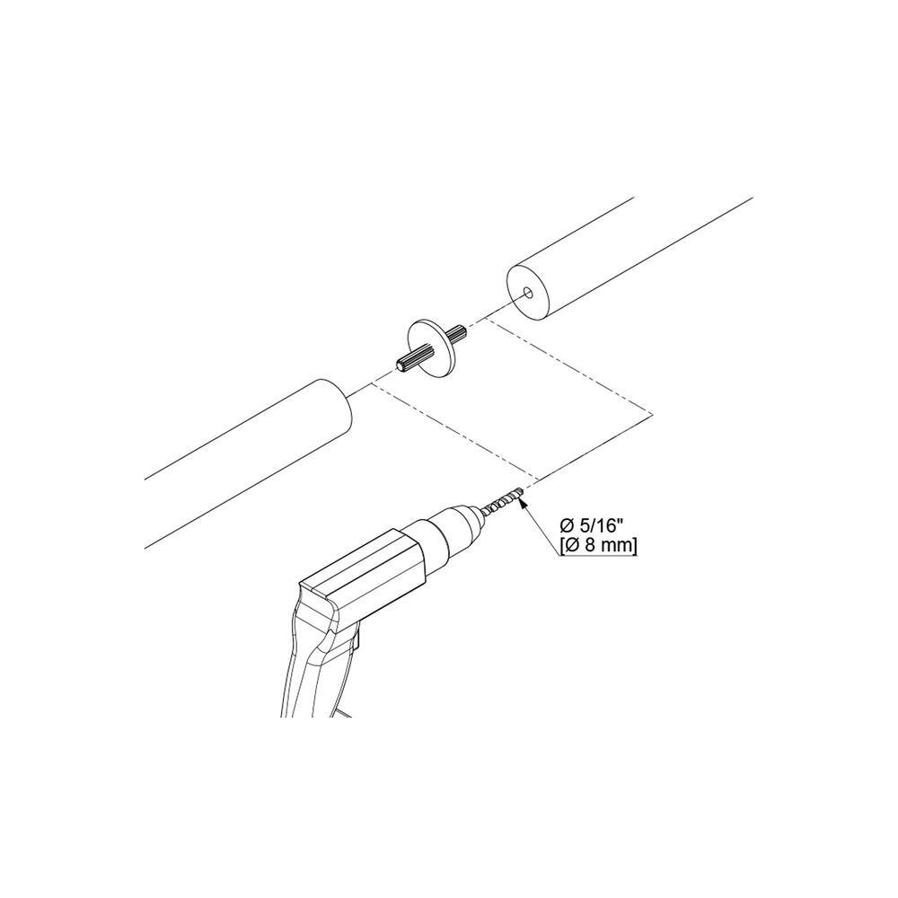 Dolle Prova PA98 Anthracite Wood Handrail Connector