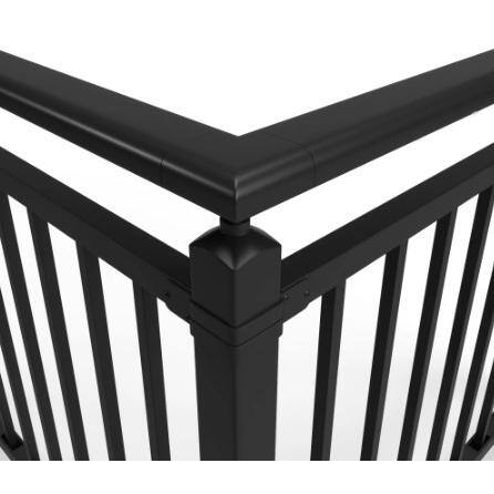 Dolle ACADIA 3 in. L x 3 in. W Black 90-Degree Handrail Corner Connector