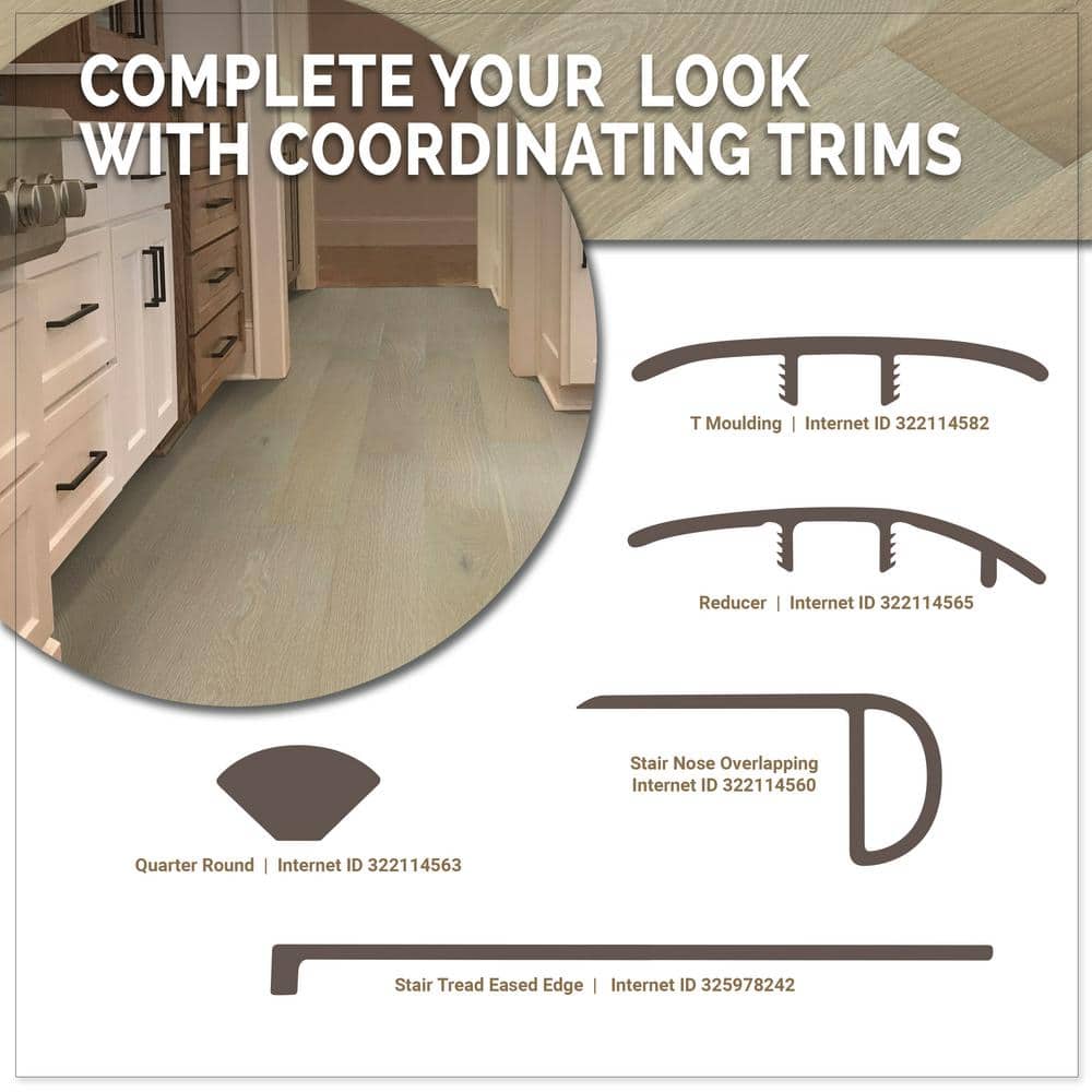 A&A Surfaces Woodridge Dorman Oak 0.28 in. x 6.5 in. Waterproof Wire Brushed Engineered Hardwood Flooring (1040.16 sq. ft./pallet)